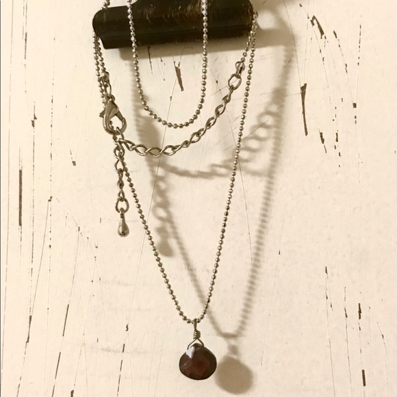 *FREE with purchase - dark purple stone necklace - Picture 1 of 4